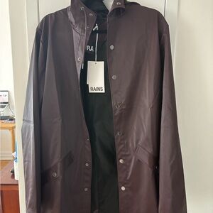 NWT Rains Raincoat in Deep Brown - Women’s Medium
